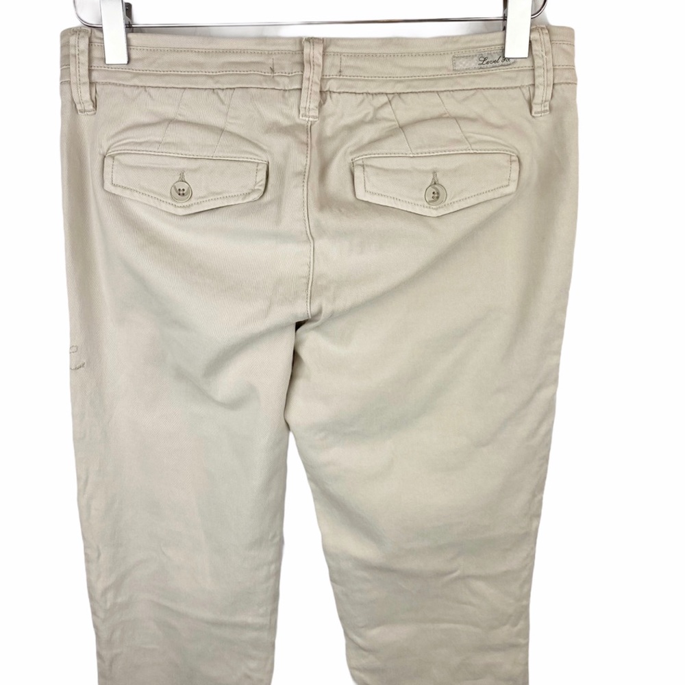Anthropologie LEVEL 99 Tan Ankle Zipper Slim Twill Pants Jeans 28 - Picture 7 of 9